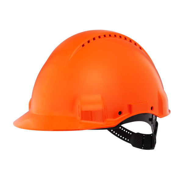 3M PELTOR G3000 Safety Helmet with Uvicator Sensor, Pinlock, Ventilated, Orange, G3000CUV-OR