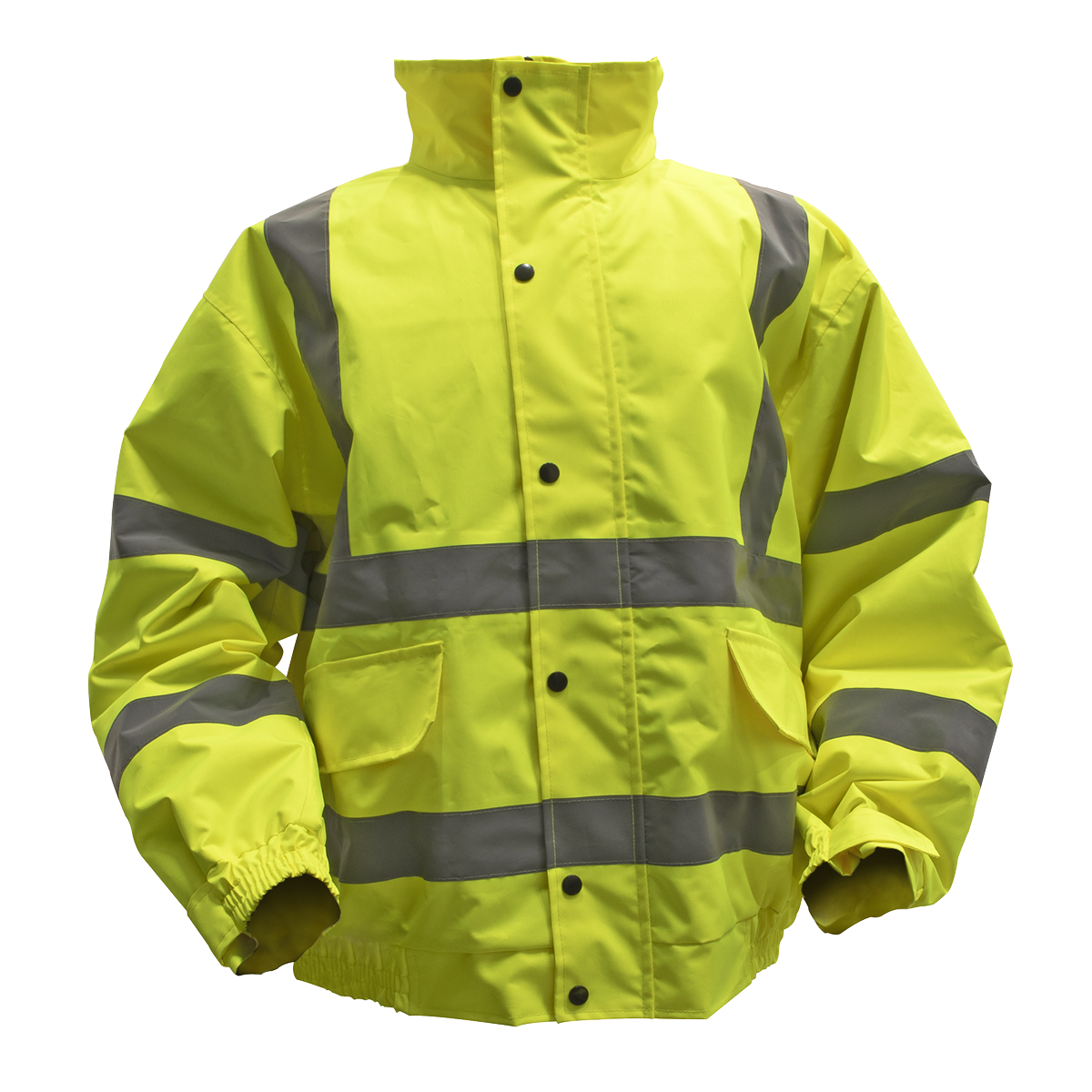 Sealey 802L Hi-Vis Yellow Jacket with Quilted Lining & Elasticated Waist - Large