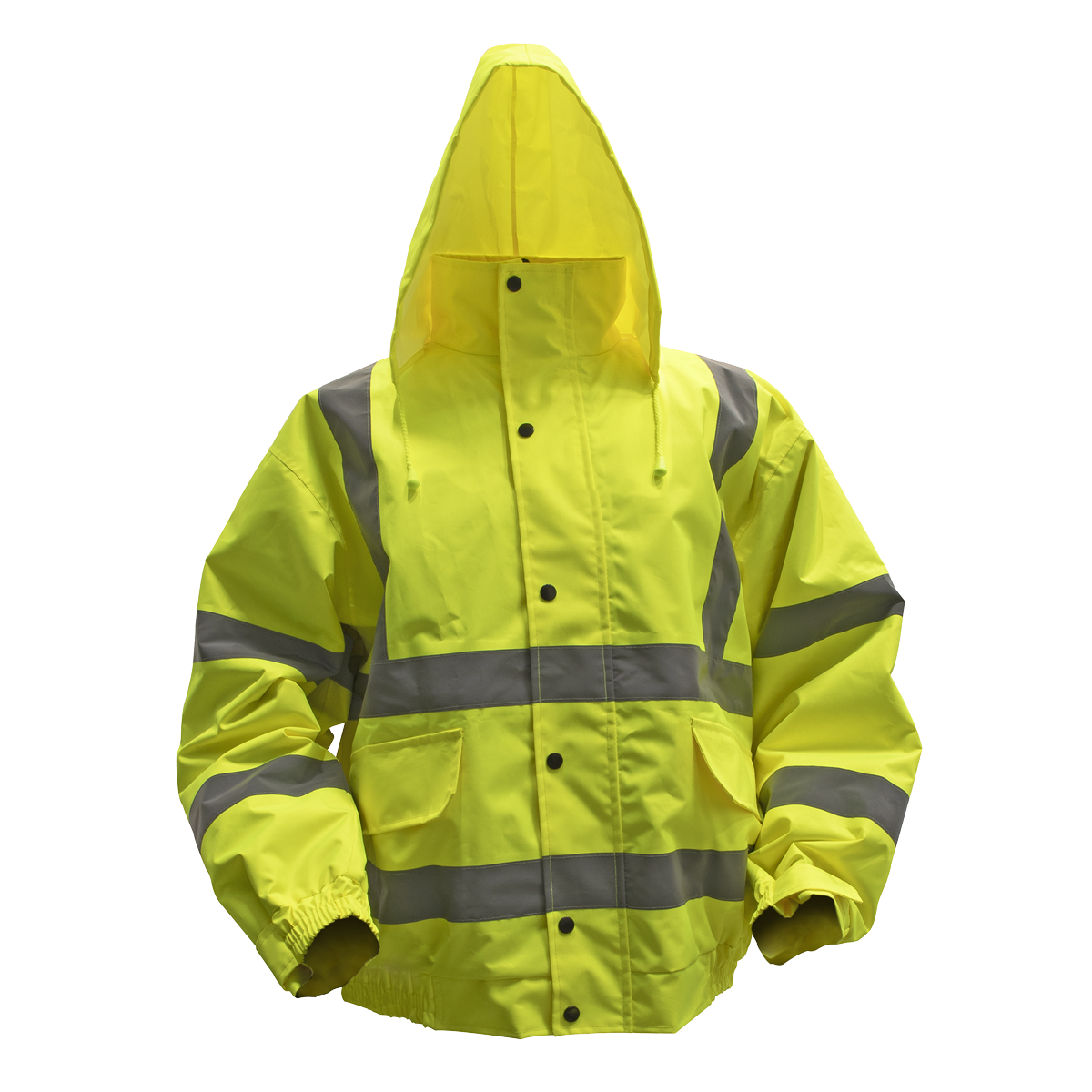 Sealey 802L Hi-Vis Yellow Jacket with Quilted Lining & Elasticated Waist - Large