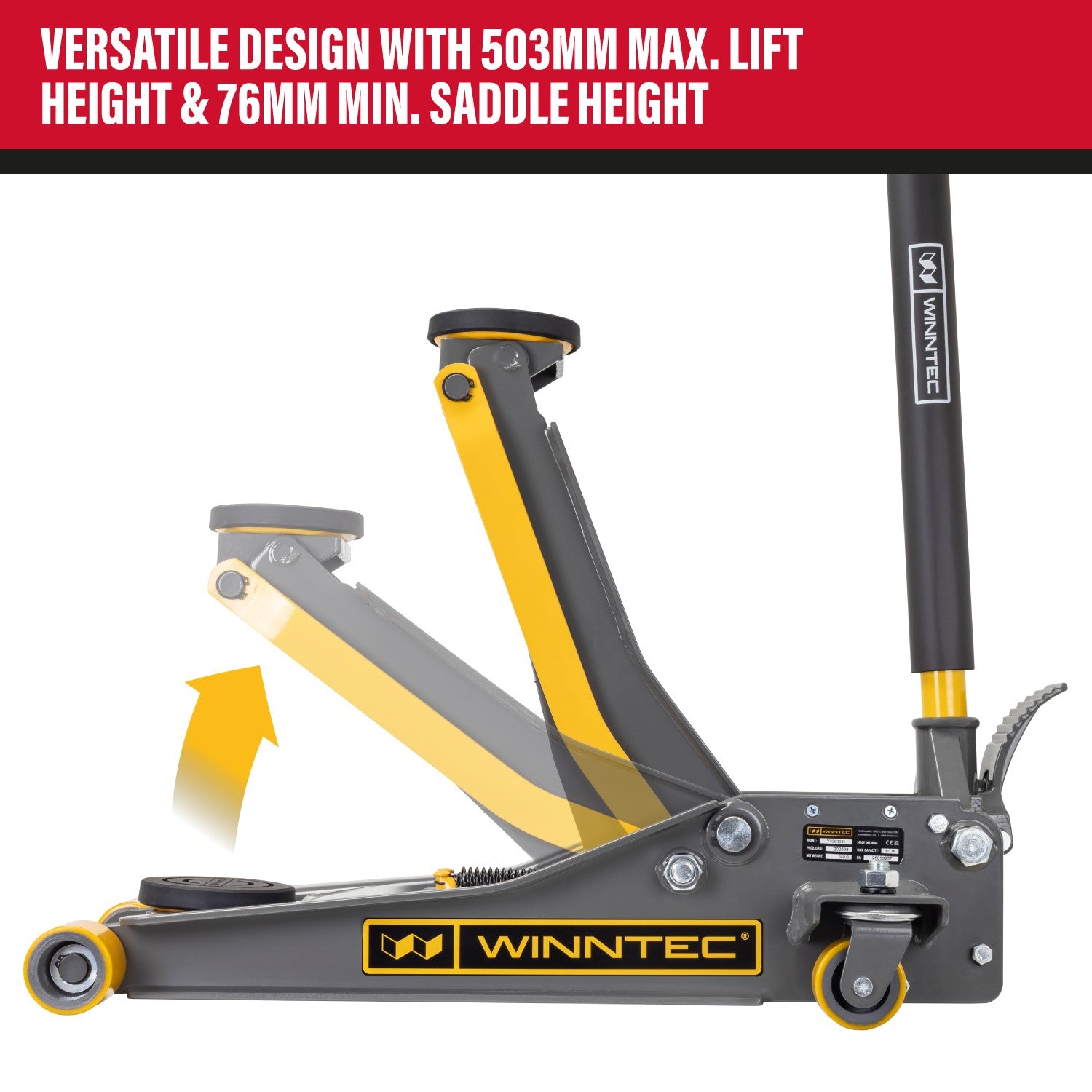 SIP 09713 WINNTEC® +SERIES 3 Ton Trolley Jack