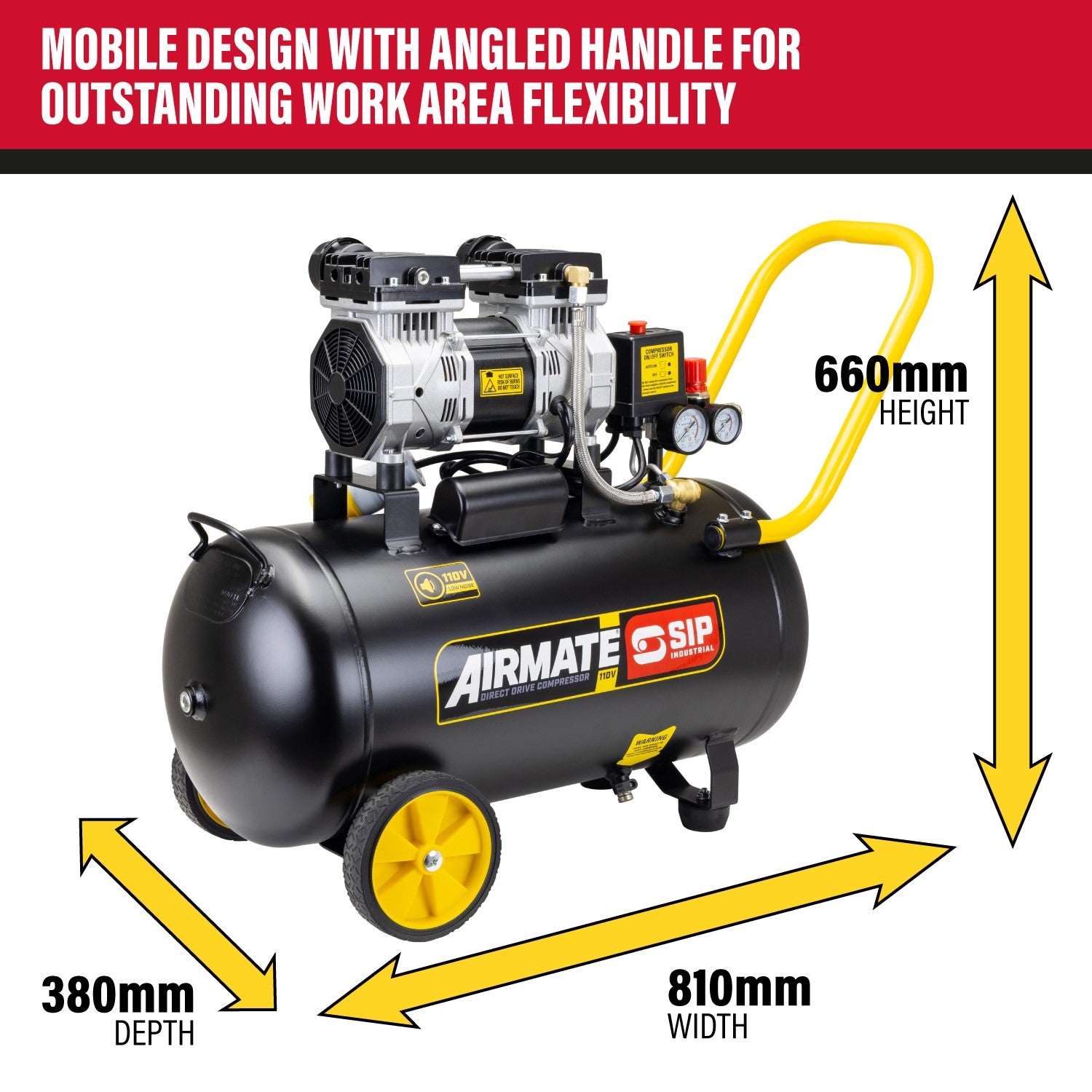 SIP 05872 110V 50L Low Noise Direct Drive Compressor