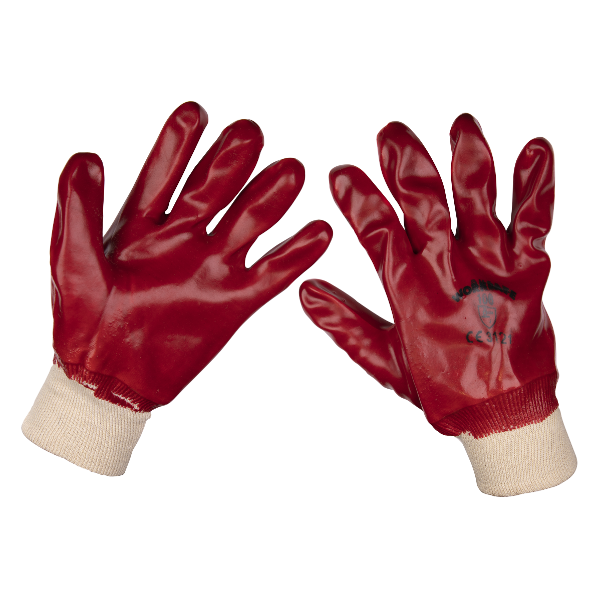 Sealey 9106XL PVC Knit Wrist Gloves (X-Large) - Pair