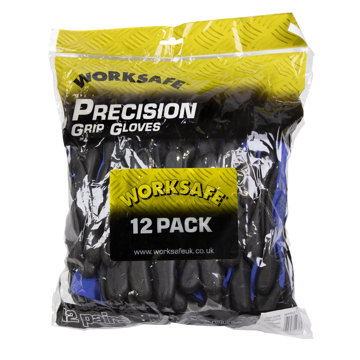 Sealey 9117L/12 Lightweight Precision Grip Gloves (Large) - Pack of 12 Pairs