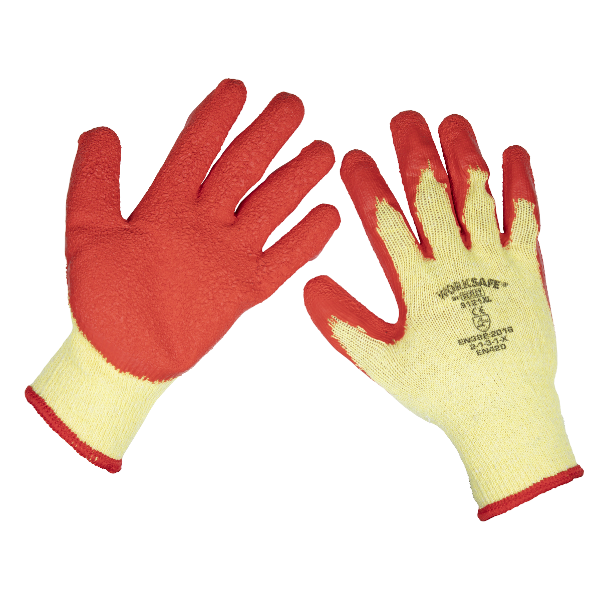 Sealey 9121XL/12 Super Grip Knitted Gloves Latex Palm (X-Large) - Pack of 12 Pairs