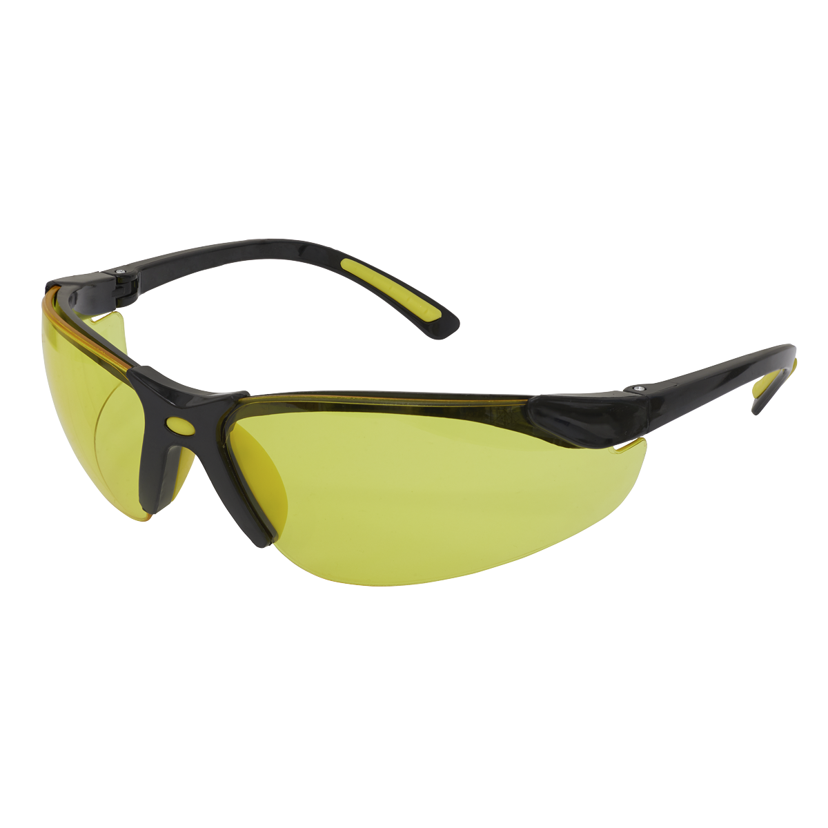 Sealey 9215 Zante Style Amber Lens Safety Glasses with Flexi Arms