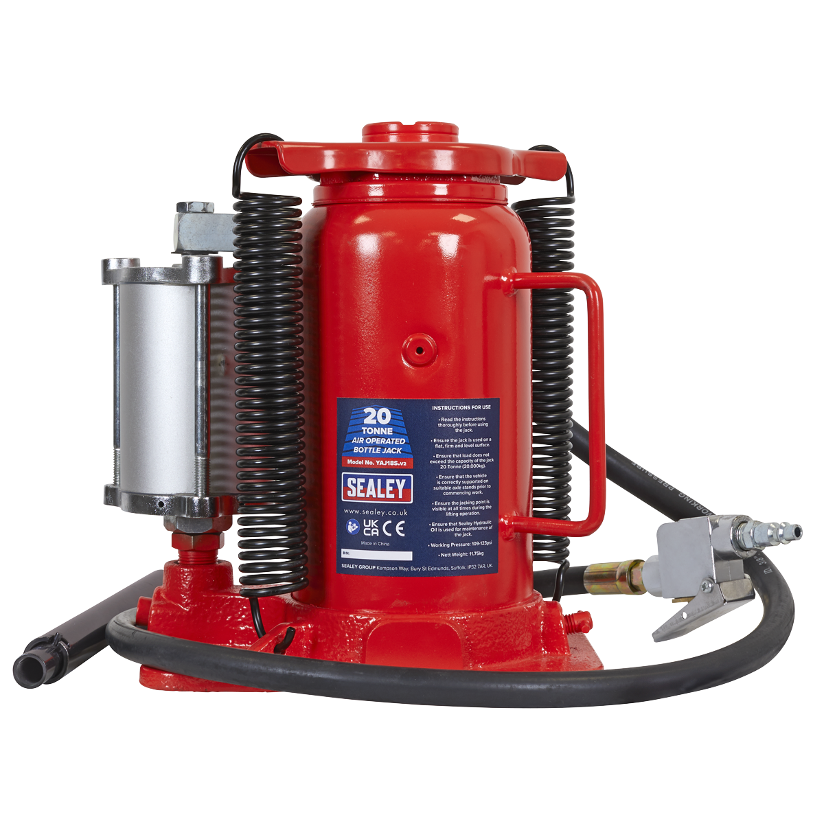 Sealey YAJ18S Air Operated Bottle Jack 20tonne