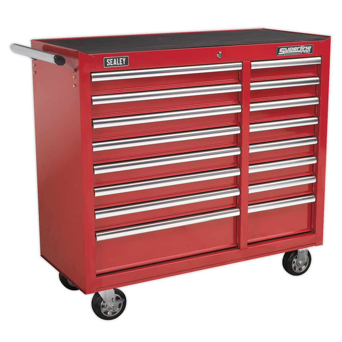 Sealey AP41169 Rollcab 16 Drawer with Ball Bearing Slides Heavy-Duty - Red