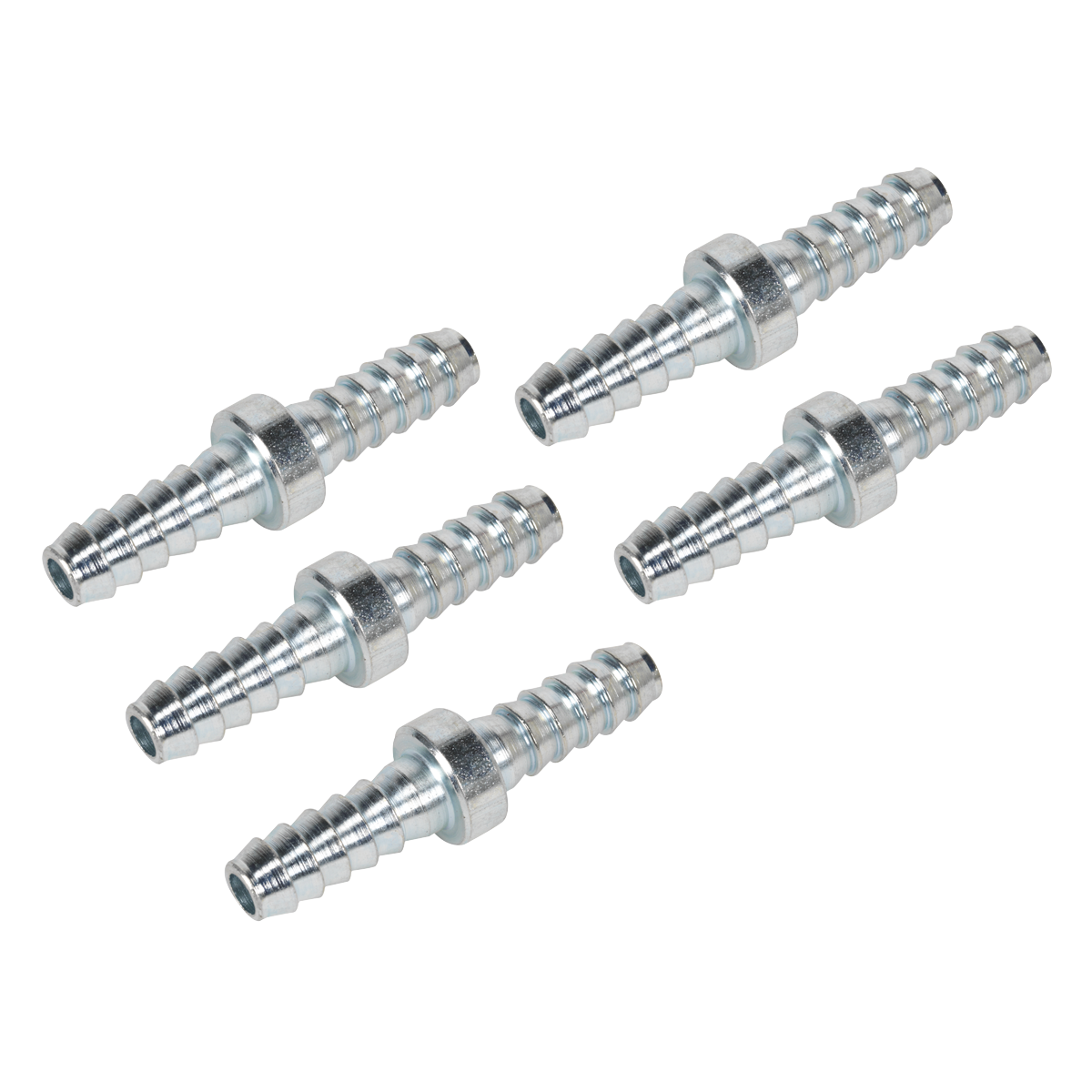 Sealey AC10 Double End Hose Connector 1/4" Hose Pack of 5