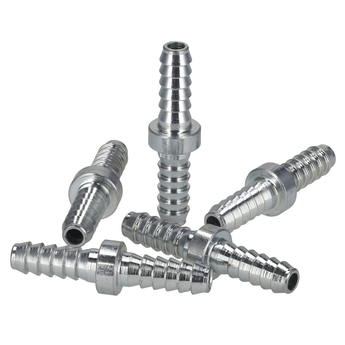 Sealey AC10 Double End Hose Connector 1/4" Hose Pack of 5
