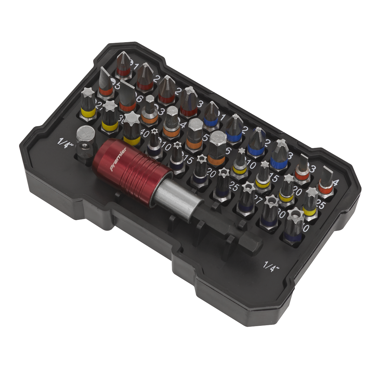 Sealey AK2110 Premier Colour-Coded Power Tool Bit Set 32pc