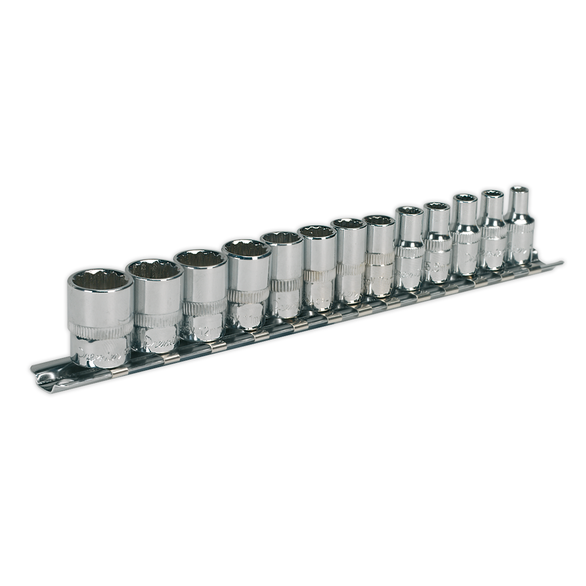 Sealey AK2680 Socket Set 13pc 1/4"Sq Drive 12pt WallDrive® Metric
