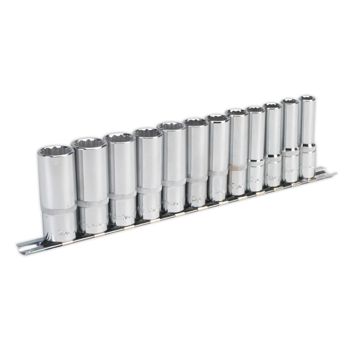 Sealey AK2683 Socket Set 12pc 3/8"Sq Drive 12pt Deep WallDrive® Metric