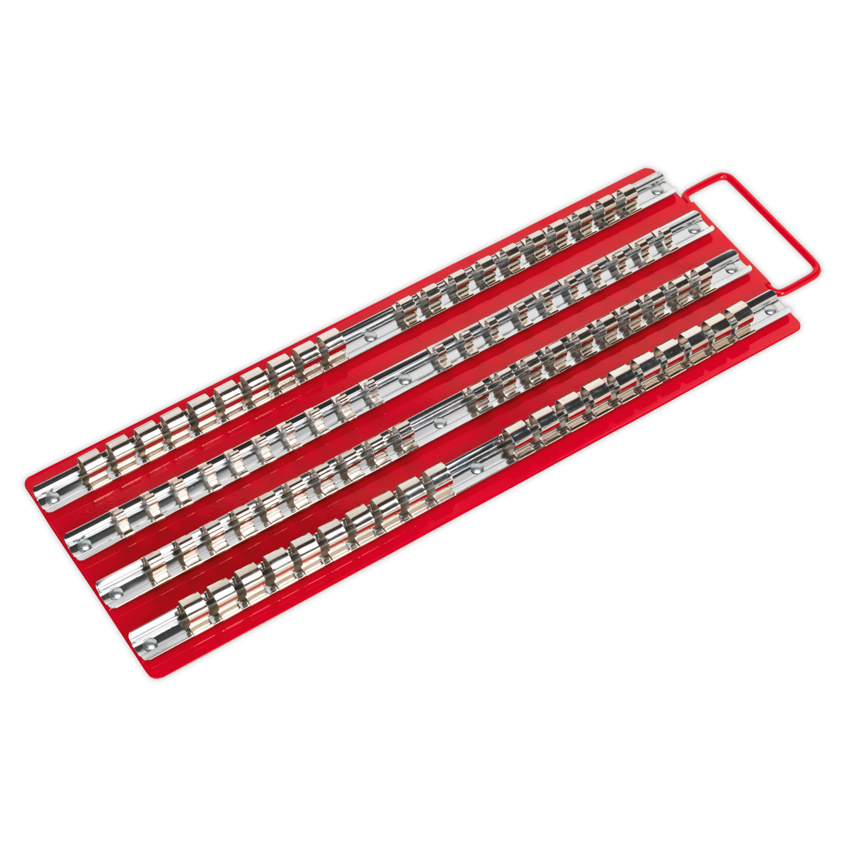 Sealey AK271 Premier Socket Rail Tray 1/4", 3/8" & 1/2"Sq Drive - Red