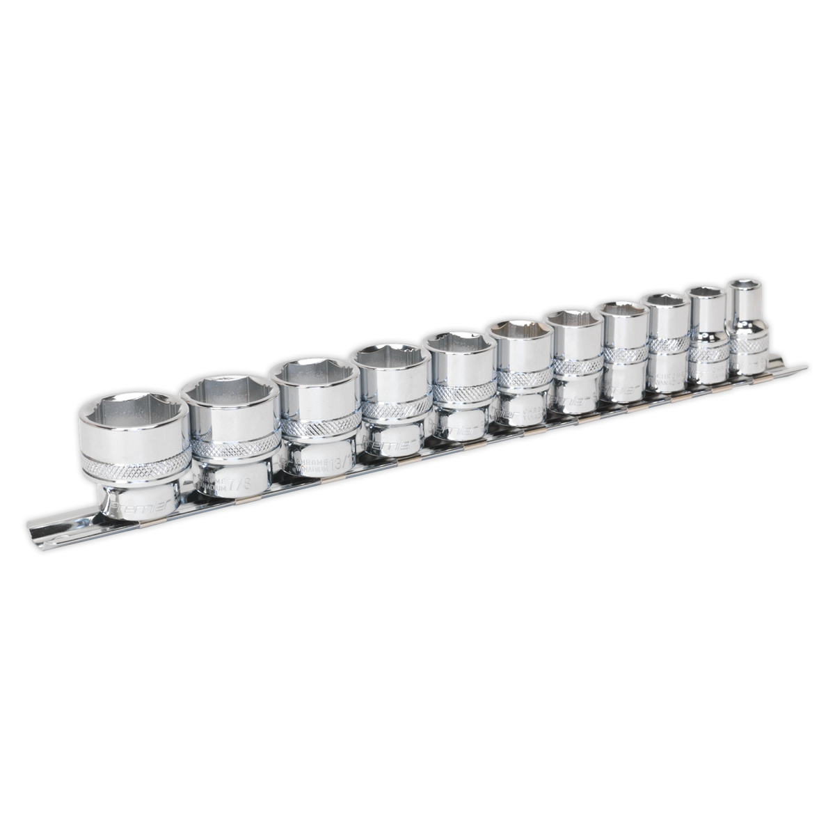 Sealey AK2740 Premier Imperial Lock-On™ Socket Set 3/8"Sq Drive 11pc