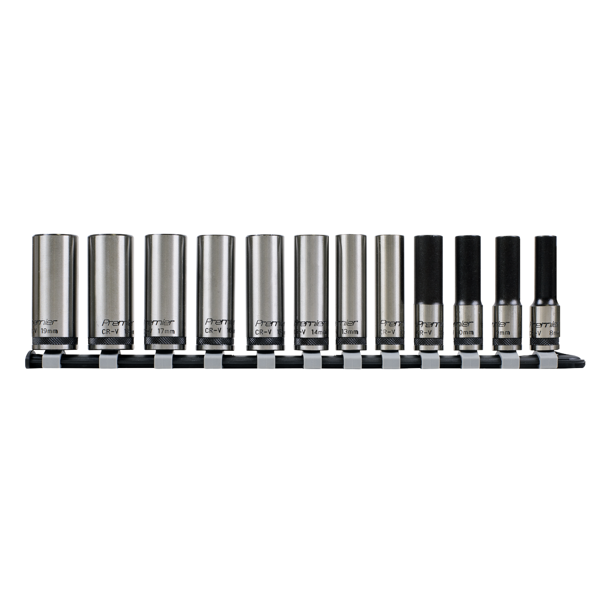 Sealey AK2744B Premier Black Deep Lock-On™ Socket Set 3/8"Sq Drive 12pc