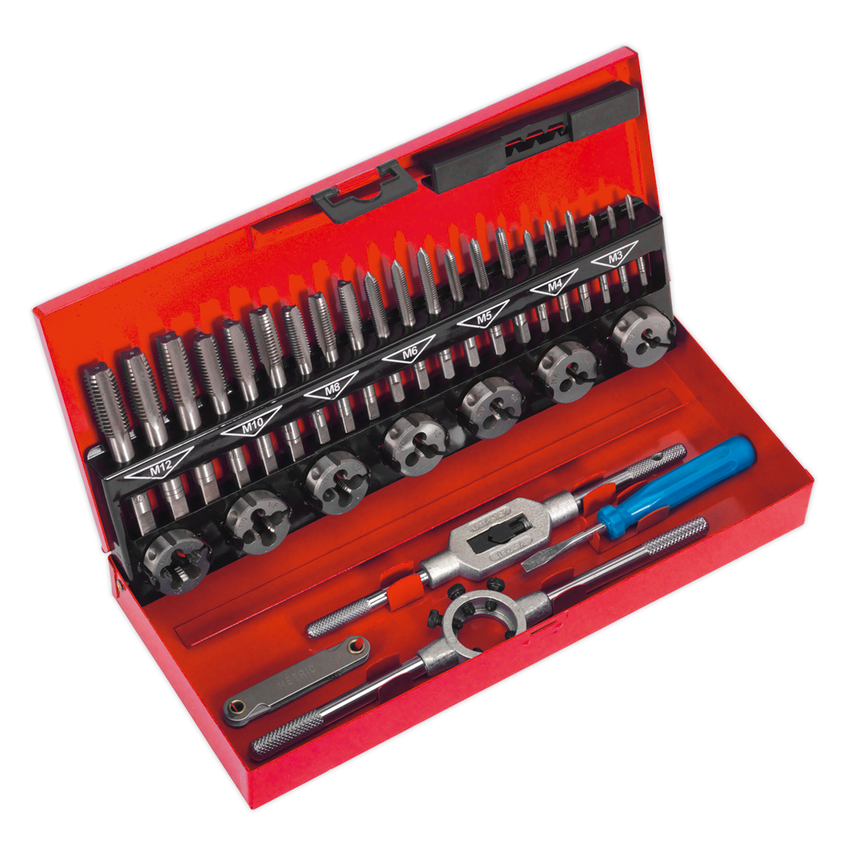Sealey AK3015 Tap & Die Set 32pc Split Dies - Metric