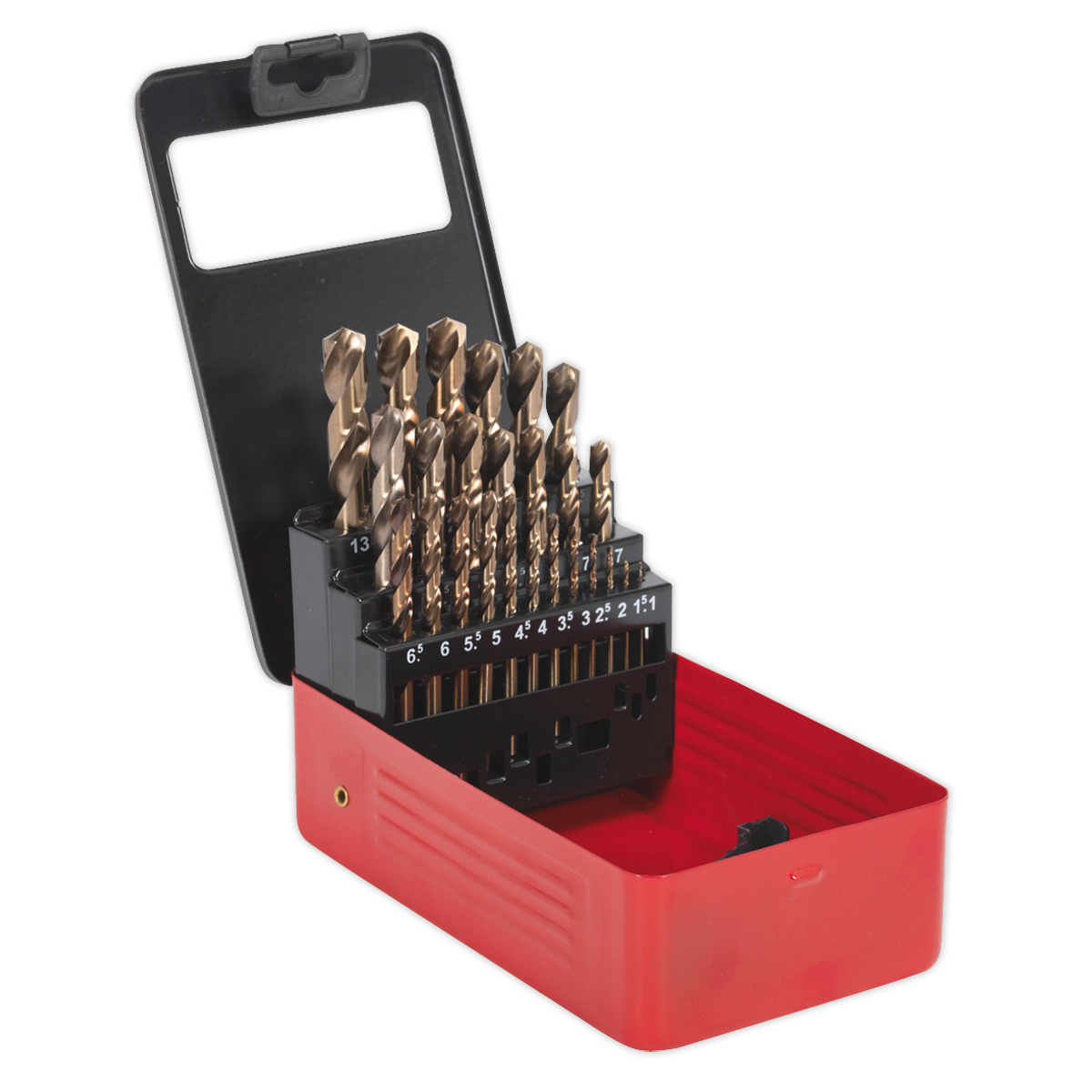 Sealey AK4702 HSS Cobalt Split Point Fully Ground Drill Bit Set 25pc Metric