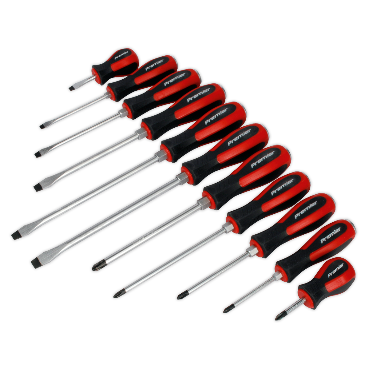 Sealey AK4933 Screwdriver Set 11pc Hammer-Thru