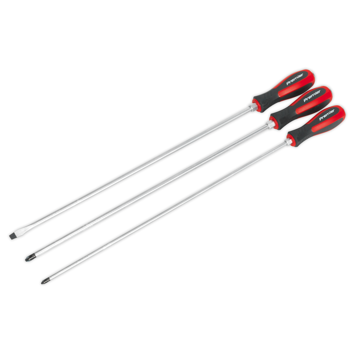 Sealey AK4935 Screwdriver Set 3pc Hammer-Thru 450mm