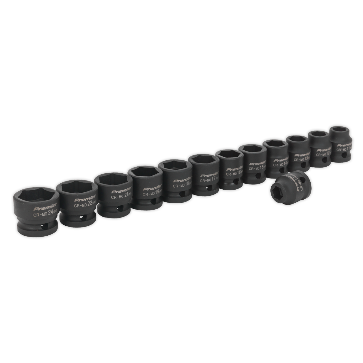 Sealey AK5613LP Premier Low Profile Impact Socket Set 1/2"Sq Drive 13pc