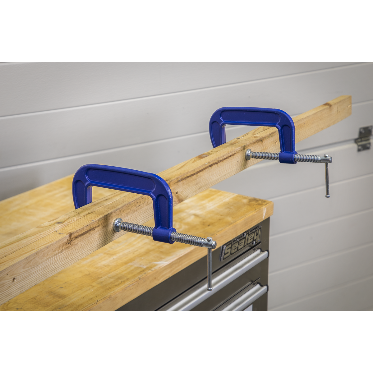 Sealey AK6003SET G-Clamp Set 4pc - 75mm & 100mm