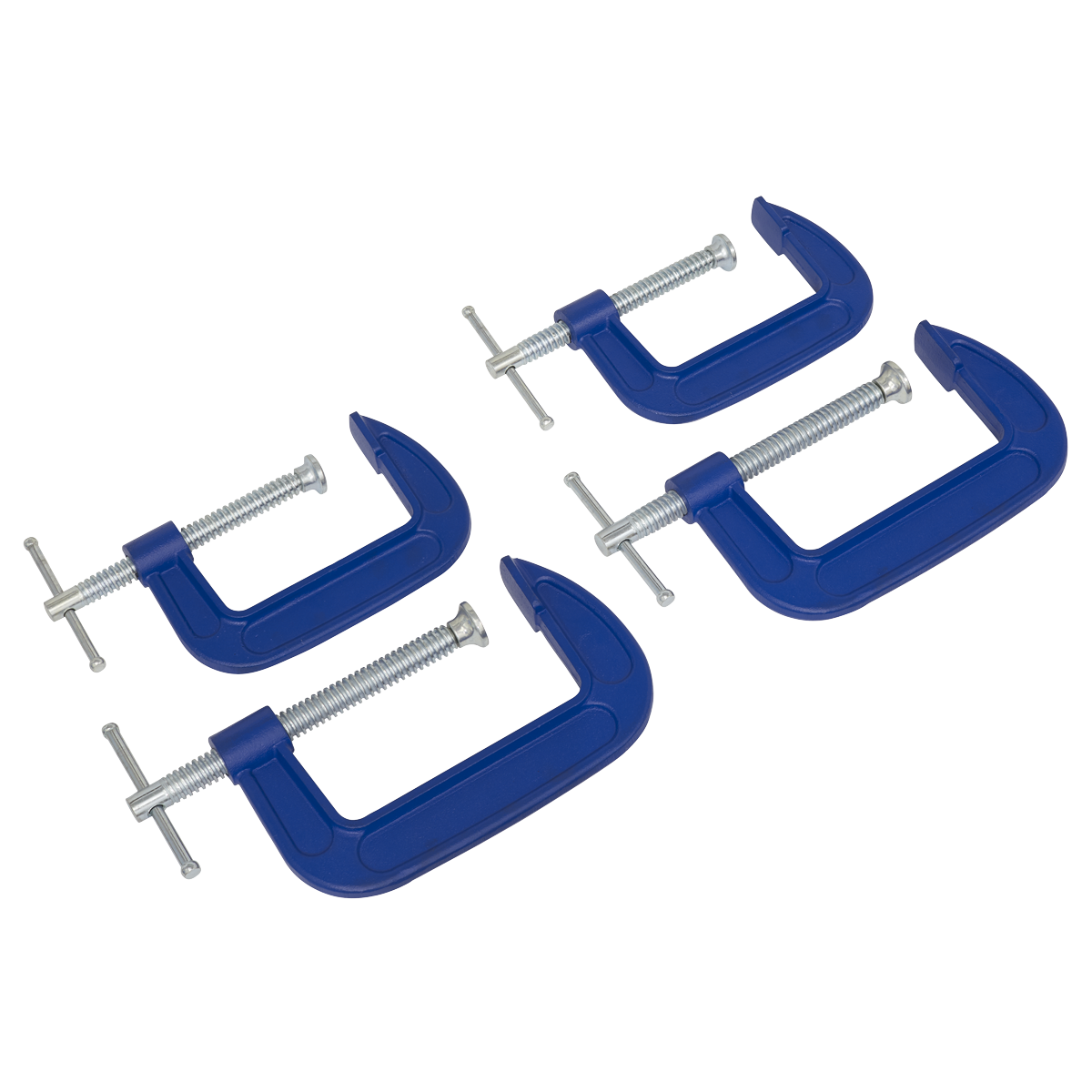 Sealey AK6003SET G-Clamp Set 4pc - 75mm & 100mm