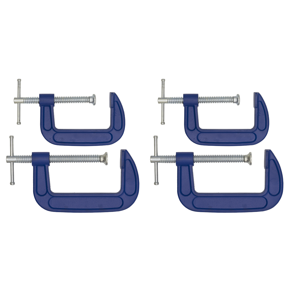 Sealey AK6003SET G-Clamp Set 4pc - 75mm & 100mm