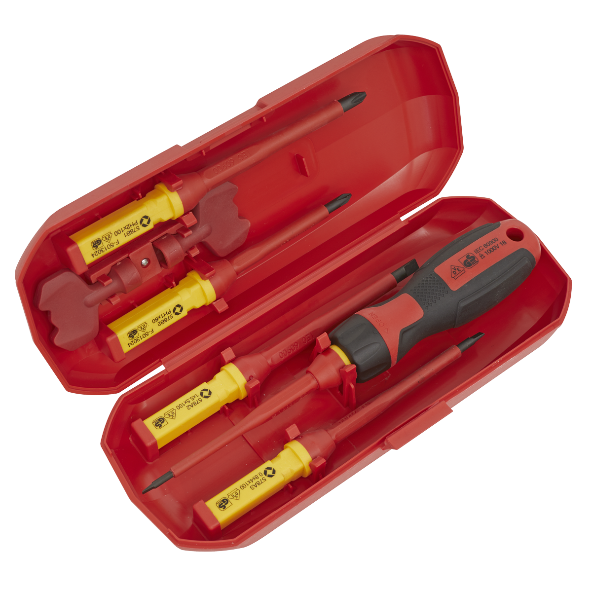 Sealey AK61280 Premier Interchangeable Screwdriver Set 8pc - VDE Approved