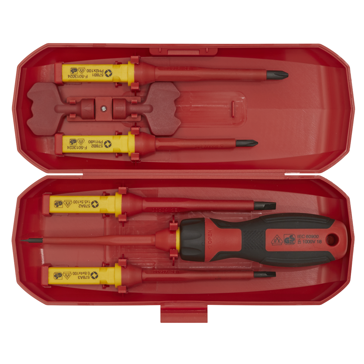 Sealey AK61280 Premier Interchangeable Screwdriver Set 8pc - VDE Approved
