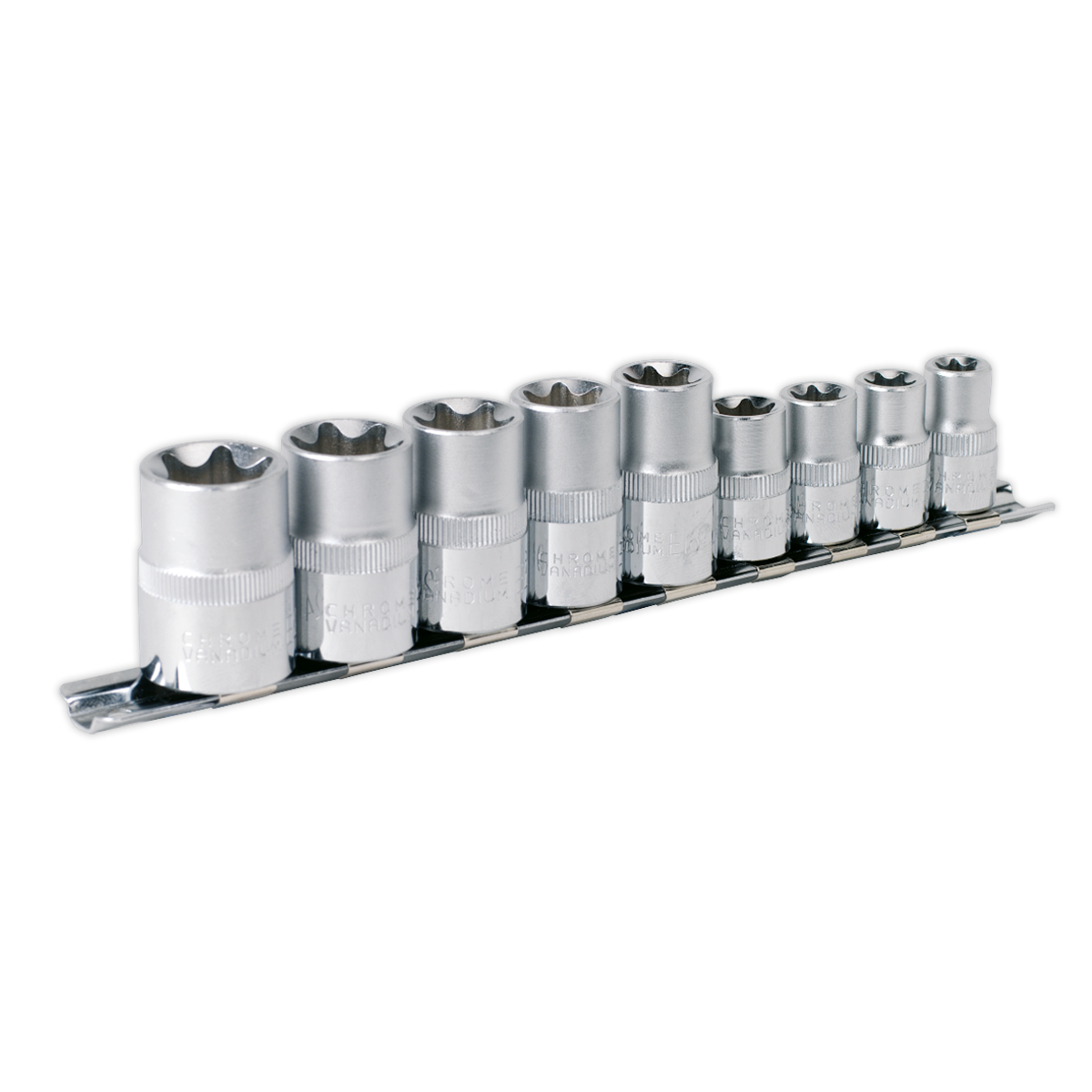 Sealey AK617 TRX-Star* Socket Set 9pc 3/8" & 1/2"Sq Drive E10-E14 & E16-E24
