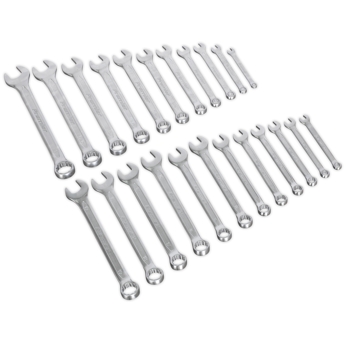 Sealey AK63256 Combination Spanner Set 23pc Metric/Imperial