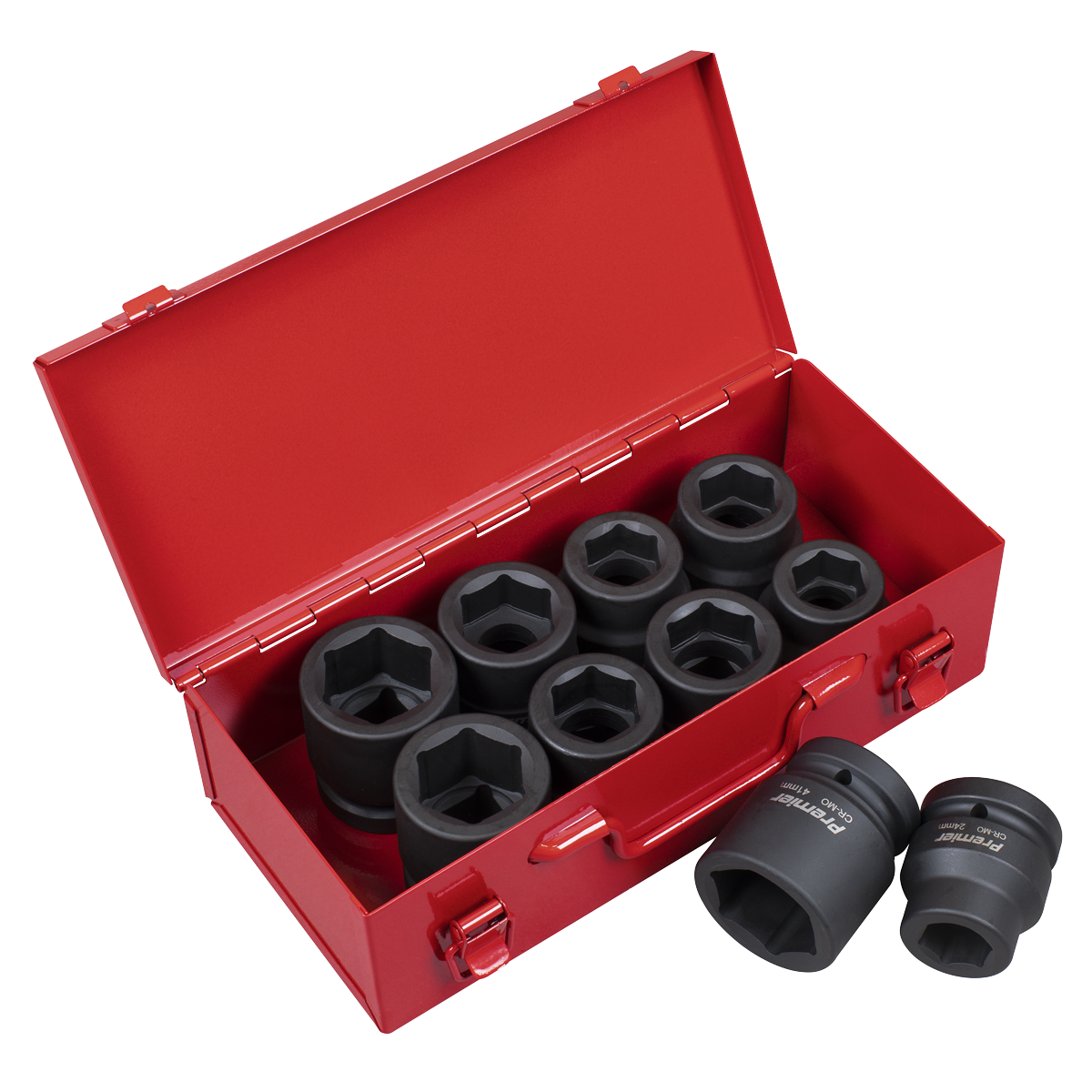 Sealey AK688 Premier Metric/Imperial Impact Socket Set 1"Sq Drive 10pc
