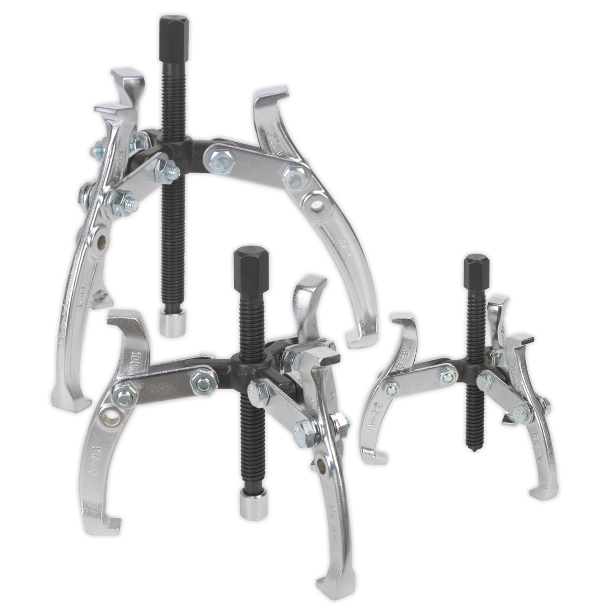 Sealey AK78 Gear Reversible Puller Set 3pc Triple Leg