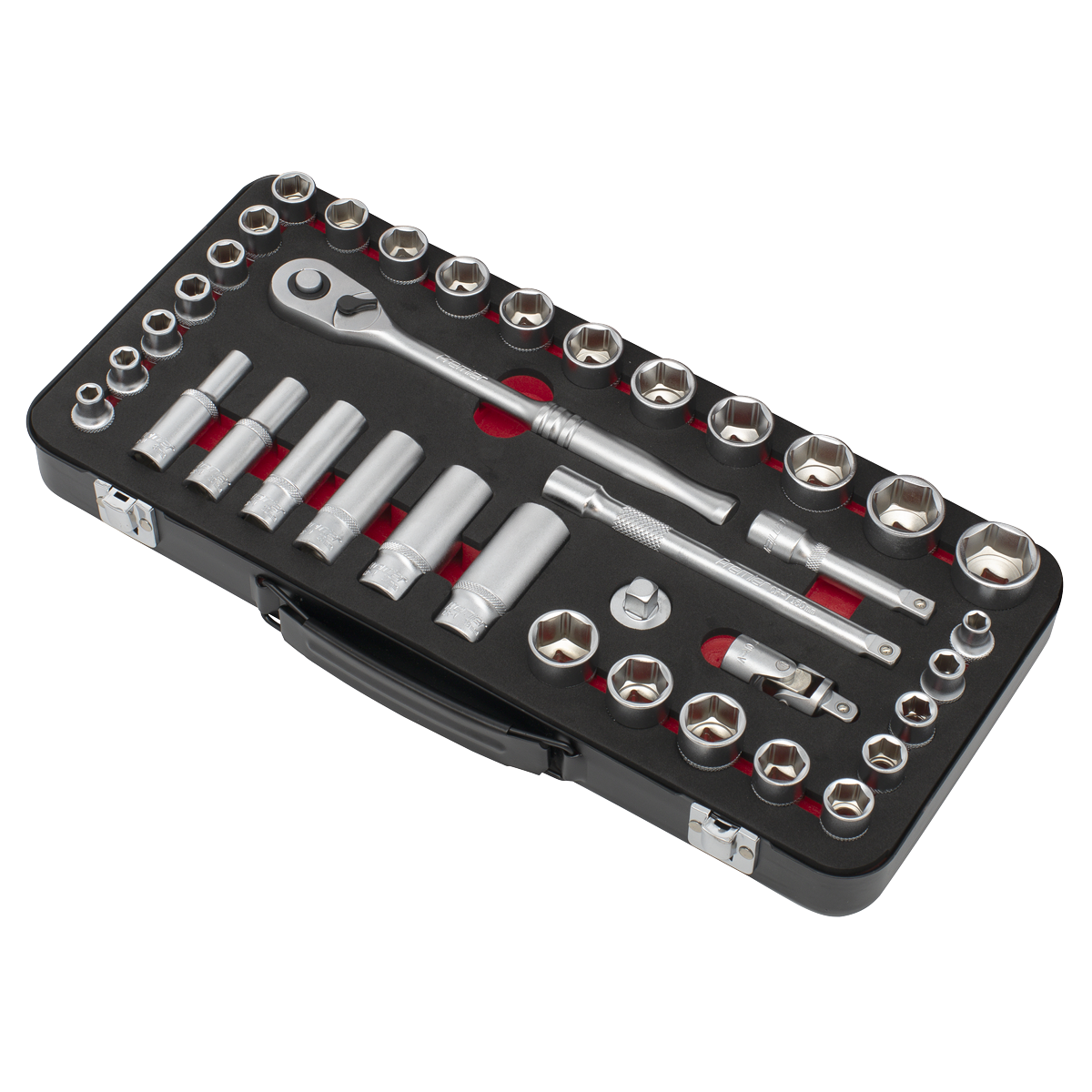 Sealey AK7923 Premier Platinum Metric/Imperial Socket Set 3/8"Sq Drive 37pc