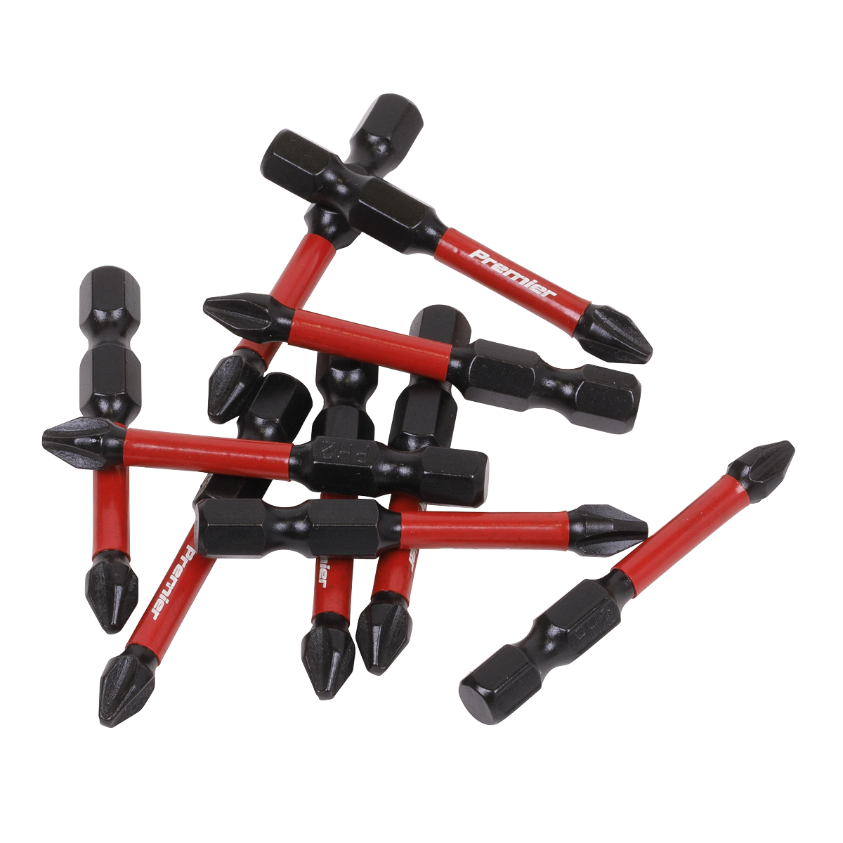 Sealey AK8274 Premier Phillips Impact Power Tool Bits #2 x 50mm 10pc