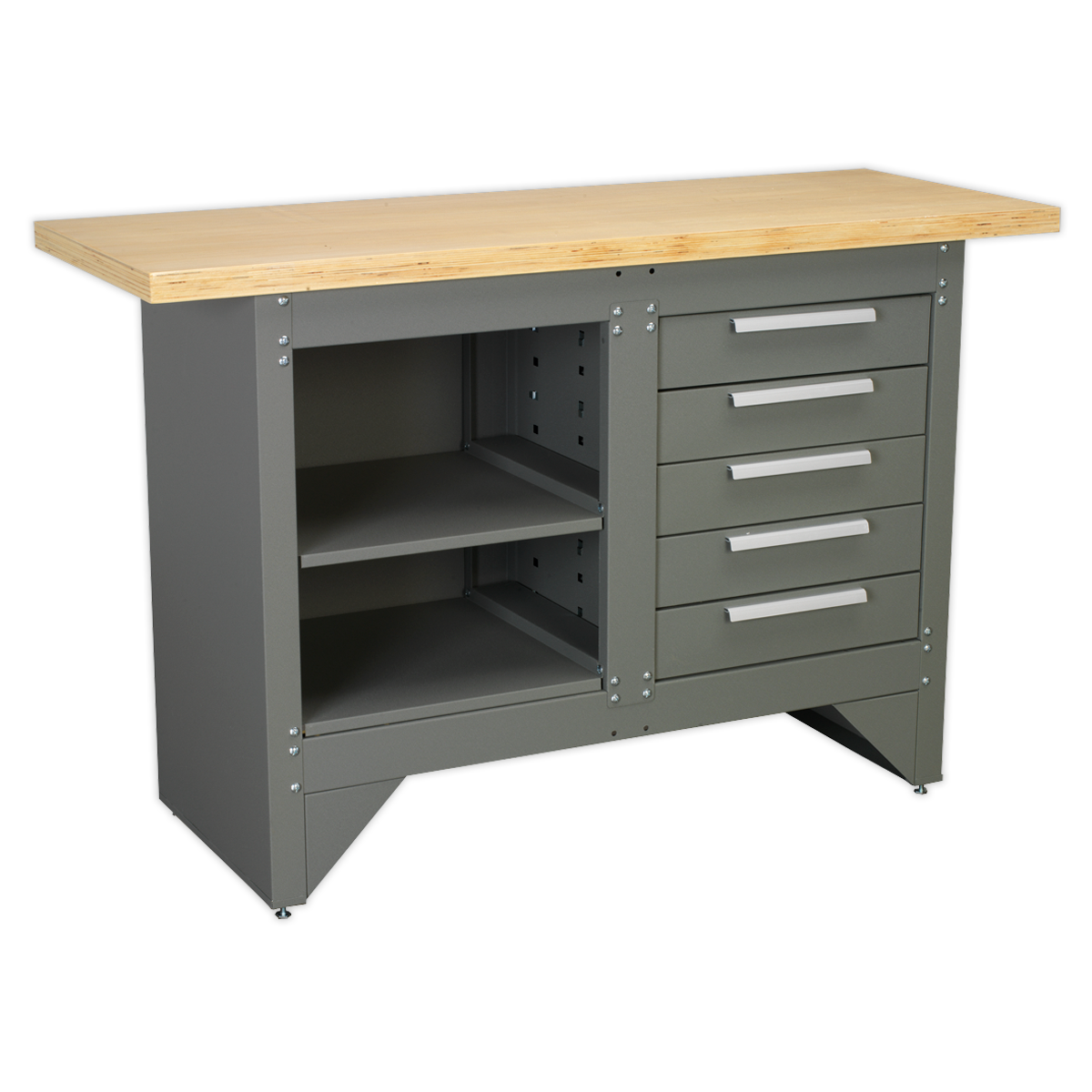 Sealey AP2030BB Workbench with 5 Drawers Ball-Bearing Slides Heavy-Duty
