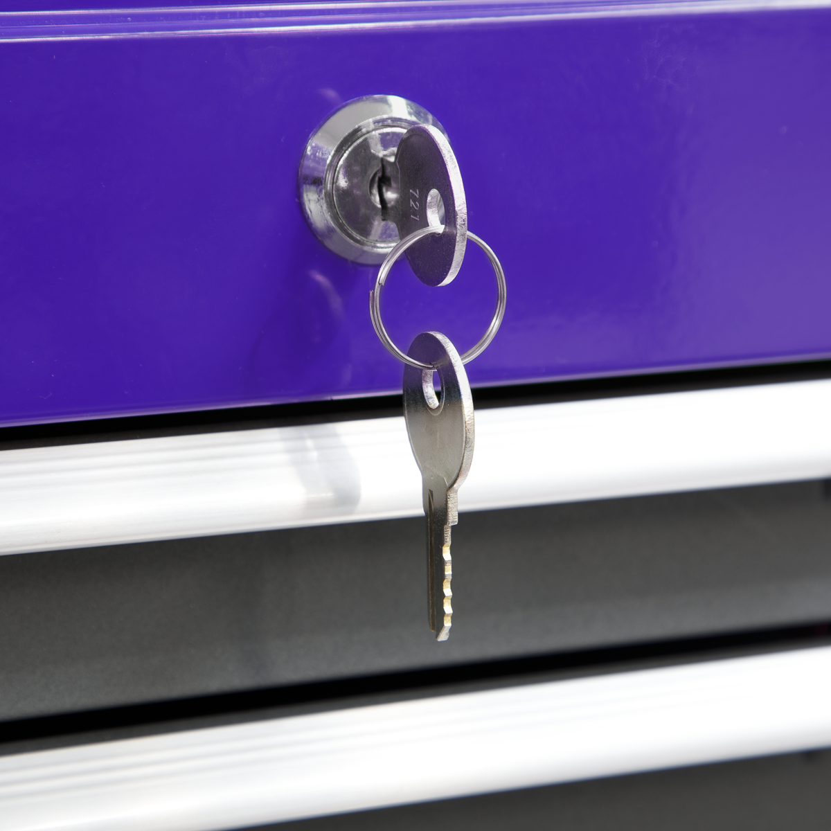 Sealey AP22309BBCP American PRO Mid-Box Tool Chest 3 Drawer - Purple/Grey
