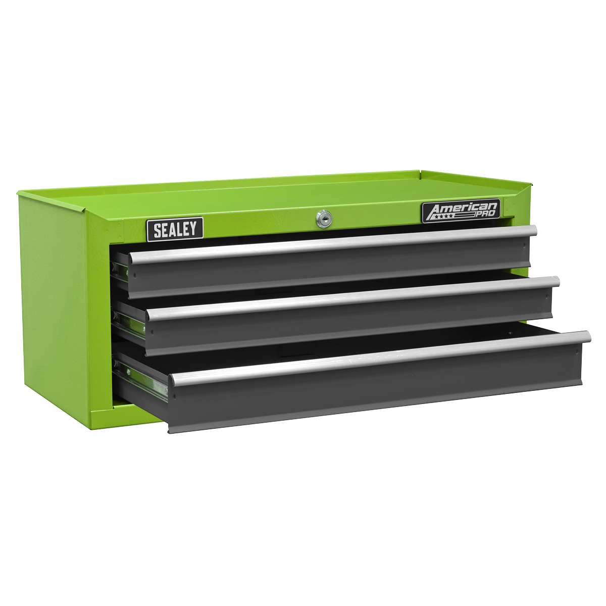 Sealey AP22309BBHV American PRO Mid-Box Tool Chest 3 Drawer - Green/Grey