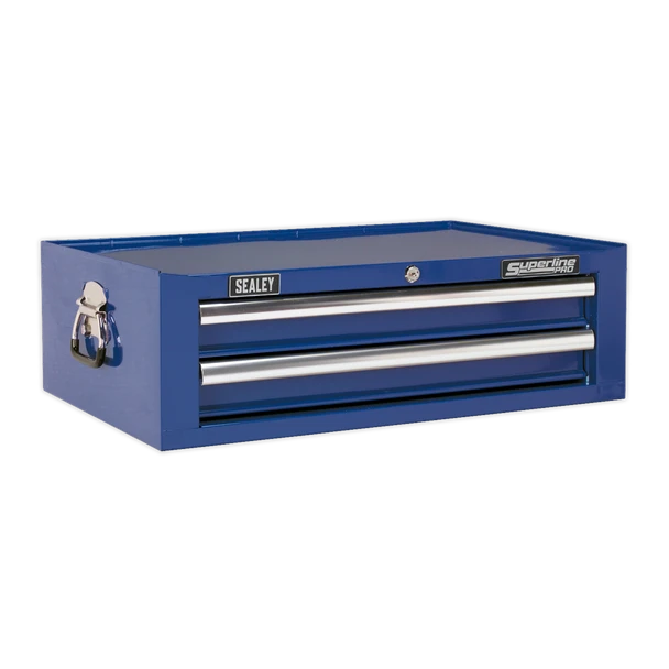 Sealey APSTACKTC Topchest, Mid-Box & Rollcab Combination 14 Drawer with Ball Bearing Slides - Blue