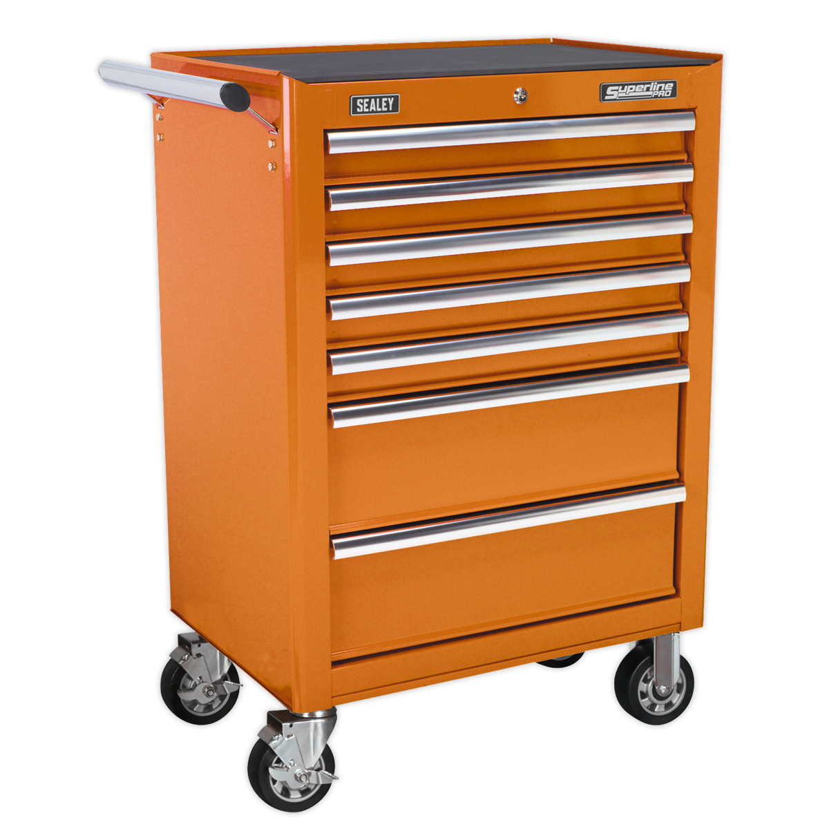 Sealey AP26479TO Rollcab 7 Drawer with Ball Bearing Slides - Orange