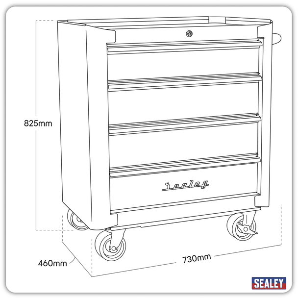 Sealey AP28204 Rollcab 4 Drawer Retro Style