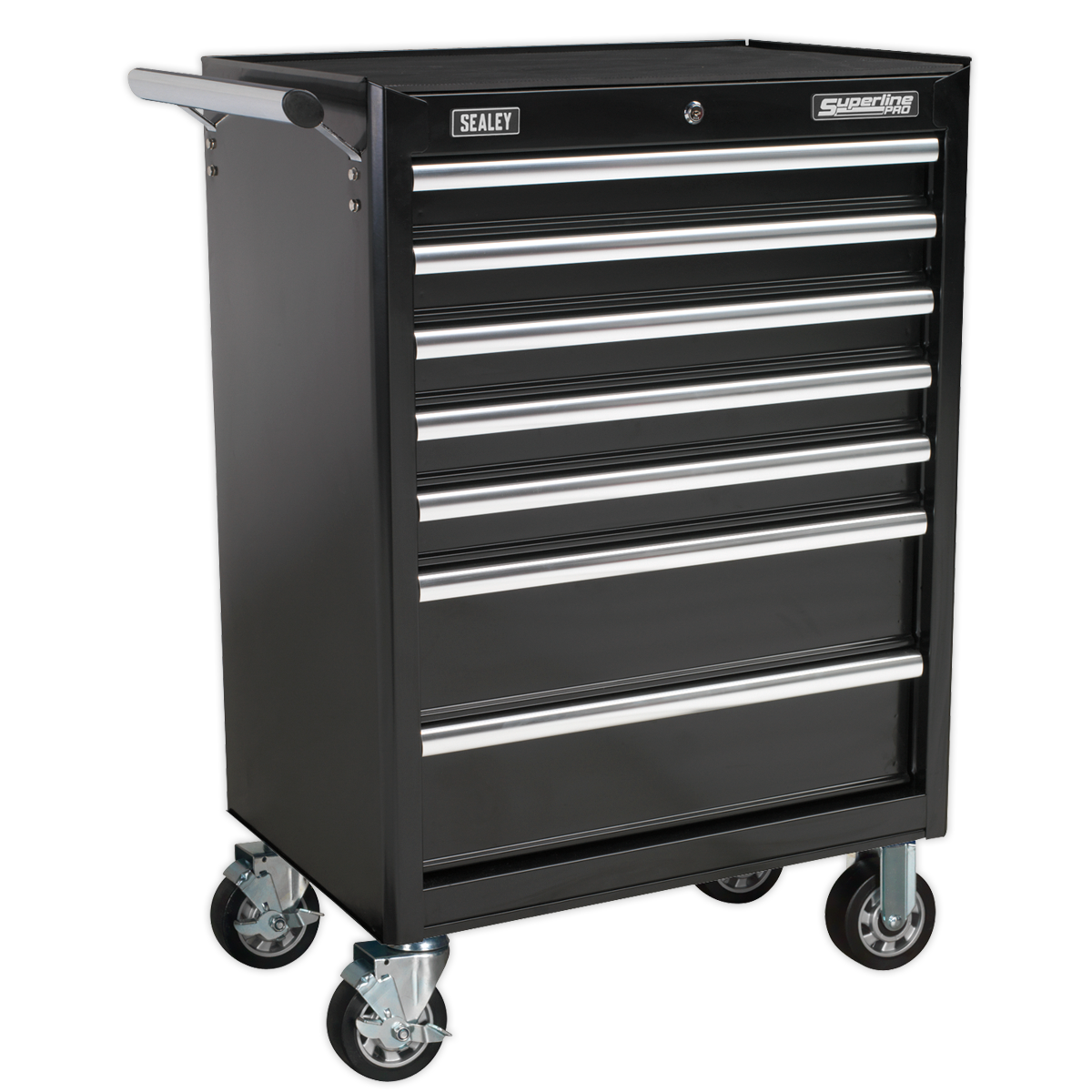 Sealey AP33479B Rollcab 7 Drawer with Ball Bearing Slides - Black