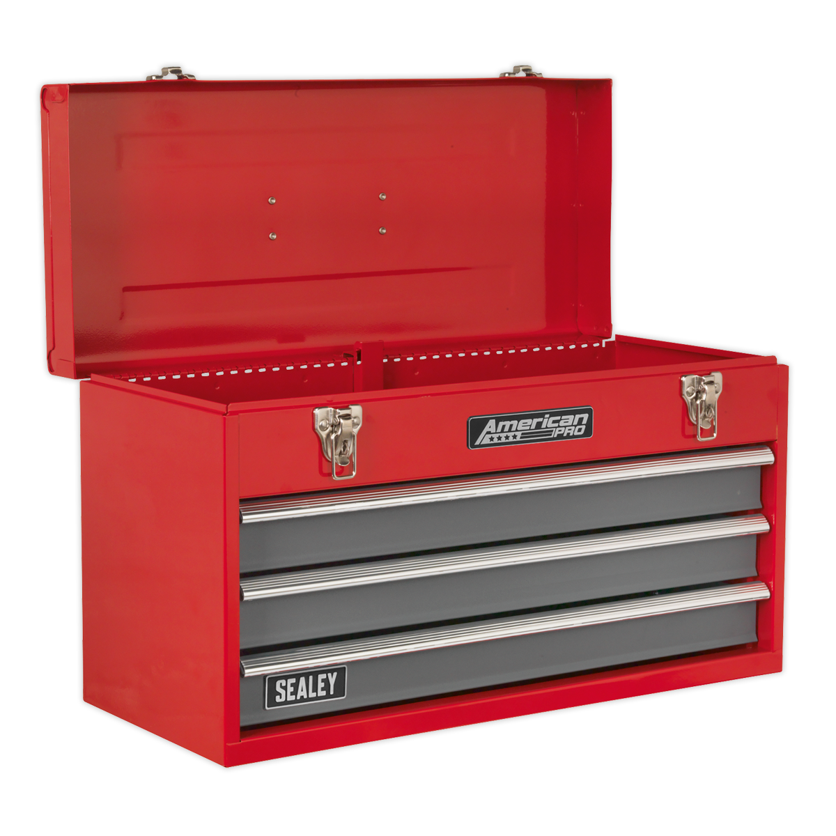 Sealey AP9243BBCOMBO Portable Tool Chest 3 Drawer with Ball Bearing Slides - Red/Grey & 93pc Tool Kit