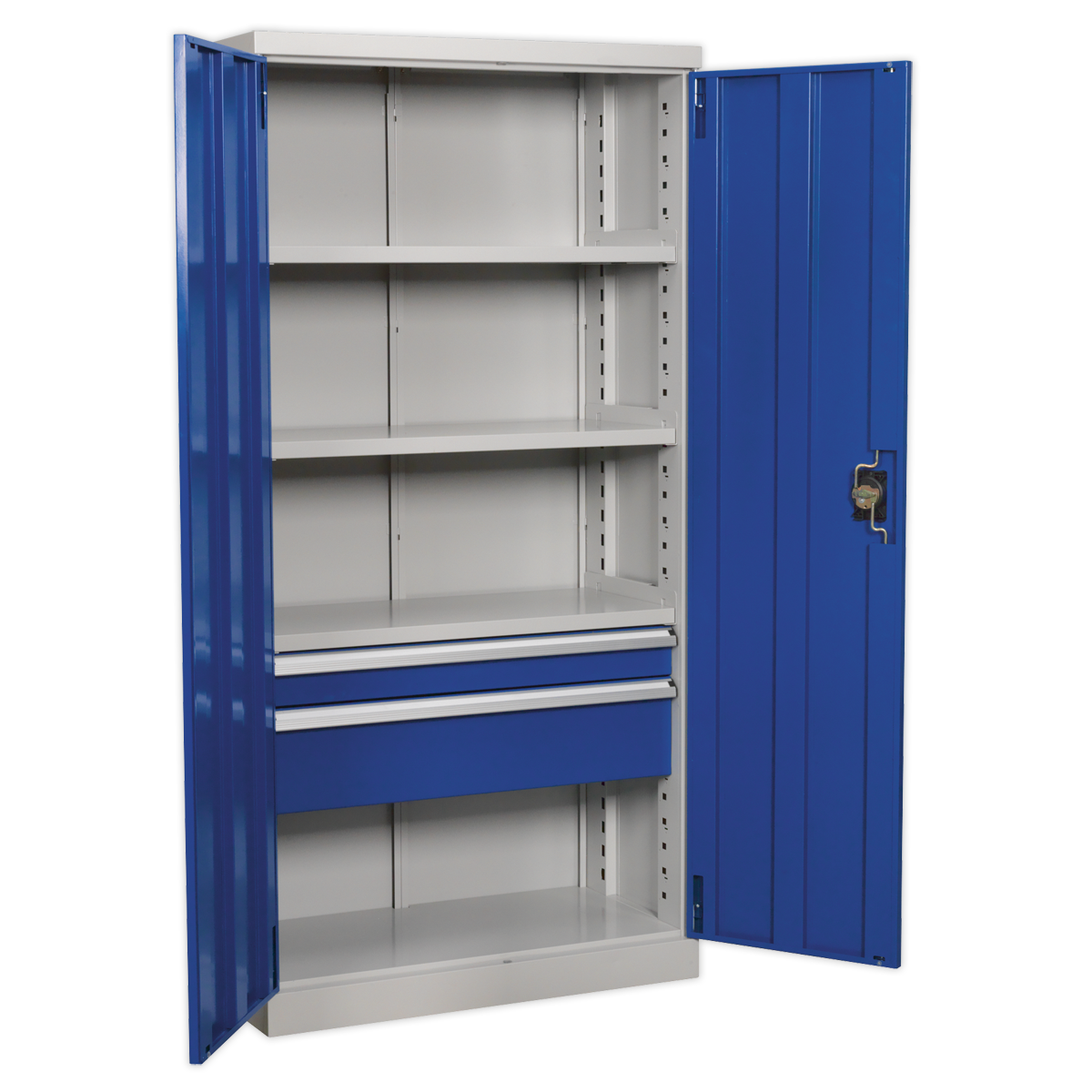 Sealey APICCOMBO2 Industrial Cabinet 2 Drawer 3 Shelf 1800mm