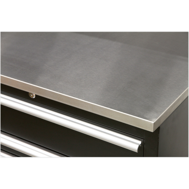 Sealey APMSCOMBO6SS Premier 1.7m Corner Storage System - Stainless Worktop