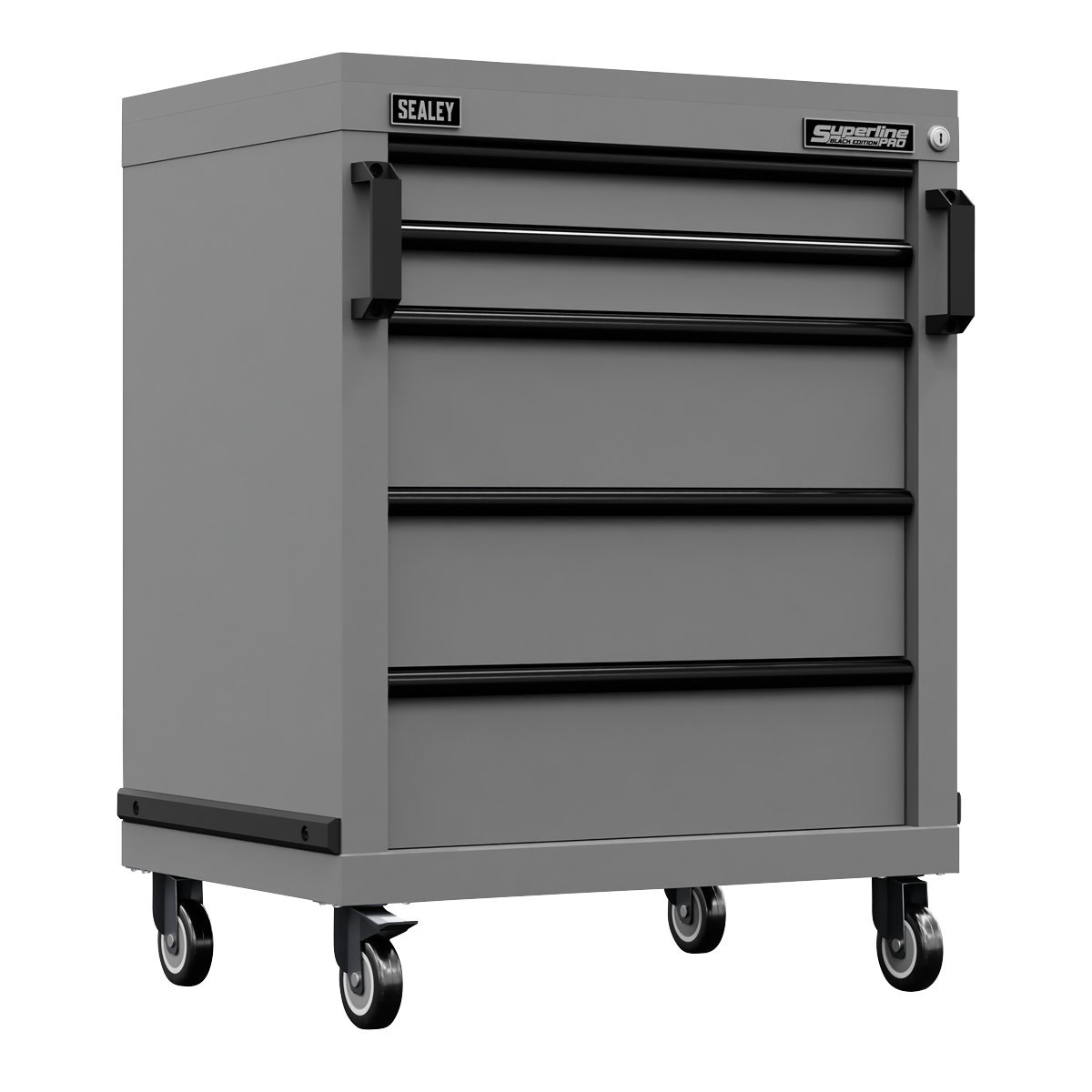 Sealey APMS34BE Superline PRO® Black Edition Modular Mobile Cabinet 5 Drawer 650mm