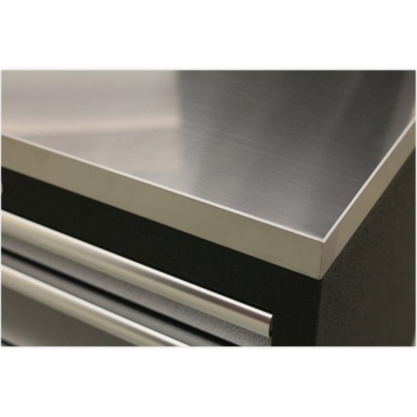 Sealey APMSSTACK13SS Superline Pro 3.24m Storage System - Stainless Steel Worktop