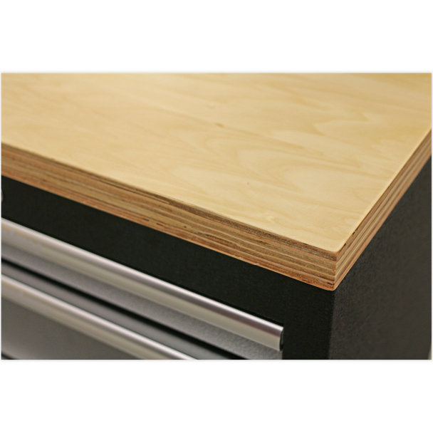 Sealey APMSSTACK02W Superline Pro 2.0m Storage System - Wood Worktop