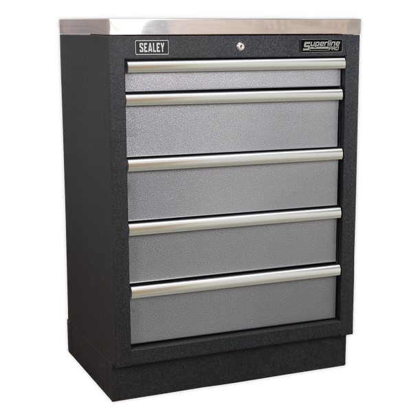 Sealey APMSSTACK17SS Superline PRO® Storage System with Stainless Worktop 4.9m