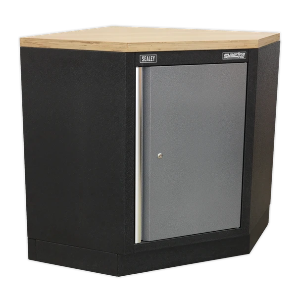 Sealey APMSSTACK08W Superline Pro 1.6m Corner Storage System - Wood Worktop